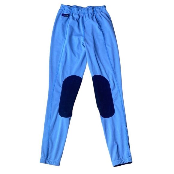 Irideon classic essential high rise knee patch horse riding tights large blue - Picture 1 of 6